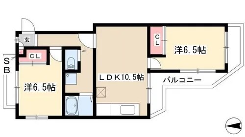 ピュア五反田【3階】の間取り