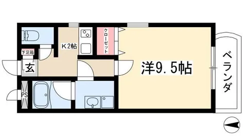 エルム塩付【1階】の間取り