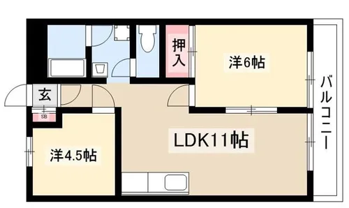 ロイヤルプラザヤマダ【505号室】の間取り