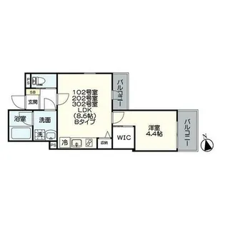 ベネフィス港楽【1階】の間取り