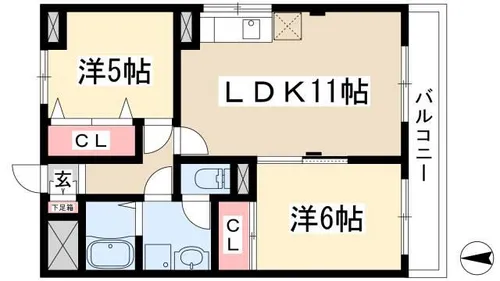 ミラベル元植田【2階】の間取り