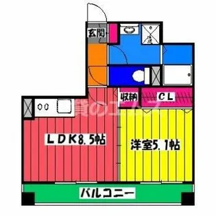 ラヴィ ヌーヴォ【4階】の間取り