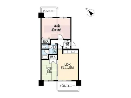 UR泉北鴨谷台3丁【0060515号室】の間取り
