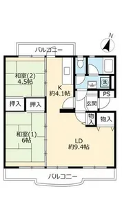 UR落合【3030303号室】の間取り
