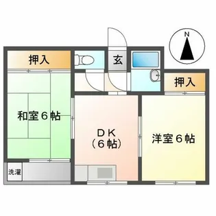 リバーハイツ五条【2階】の間取り