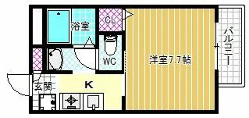 ヴィラ・ソレイユB棟【2階】の間取り