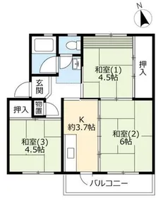 URひよどり台【1050401号室】の間取り