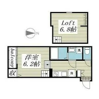 アルバーノ大江B棟【2階】の間取り