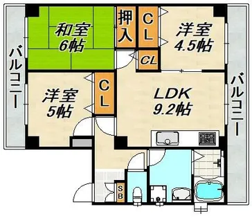 KARIN板宿【3階】の間取り