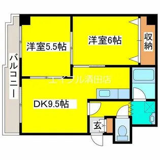 サンメイプルⅡ【204号室】の間取り