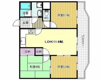 新栄プロパティー太子【2階】の間取り