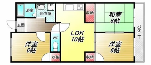 ハイツ南久宝寺【4階】の間取り