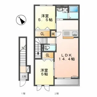 La Cima【2階】の間取り