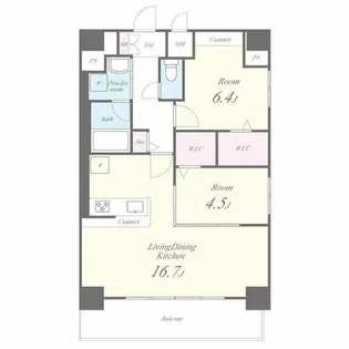 パークゲート栄白川【10階】の間取り