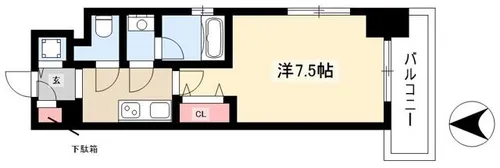 ブランシエスタ東別院【0907号室】の間取り