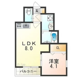 ジーメゾン香ヶ丘【2階】の間取り