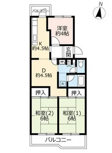 UR伏見納所【0110507号室】の間取り