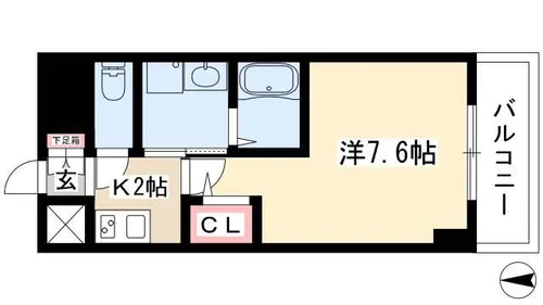 パルティール新栄【1003号室】の間取り