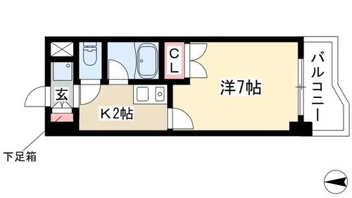 マーベラス新栄【6階】の間取り