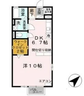 メイプルコート佐土【2階】の間取り