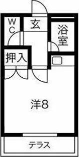 T-コーポ【2階】の間取り
