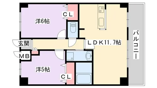 Mプラザ香里六番館【703号室】の間取り