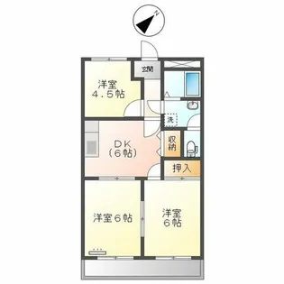 パレス東山【105号室】の間取り