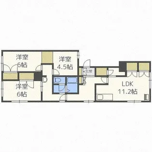 エステートライフ北36条【102号室】の間取り