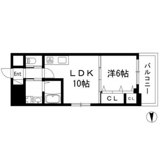 D&Designレジデンス鶴舞【7階】の間取り