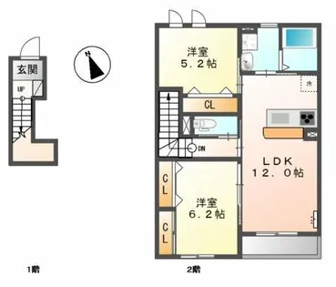 エスポワール レーヴ【2階】の間取り