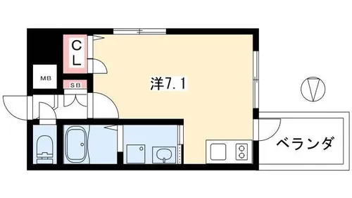 プレミアムコート名古屋金山インテルノ【11階】の間取り