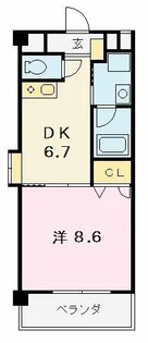 グランフラット【108号室】の間取り