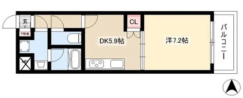 スタジオスクエア大須【4階】の間取り