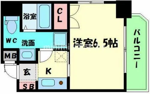 エスリード心斎橋西【8階】の間取り