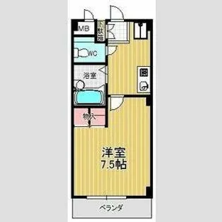 カサブランカ二村台【3階】の間取り