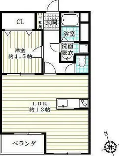 藤が丘コーポラス【1階】の間取り