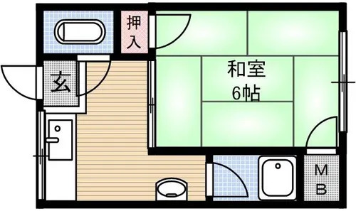 山辺マンション【4階】の間取り