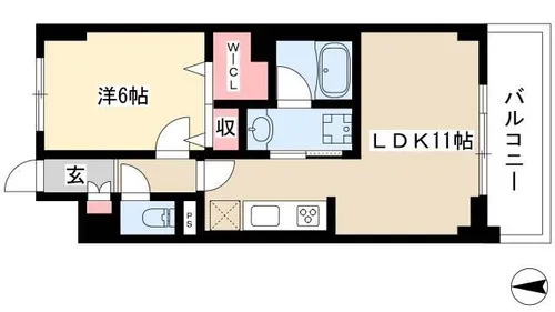 ジェネラーダ【5階】の間取り