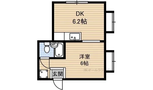 レナジア摂津【1階】の間取り