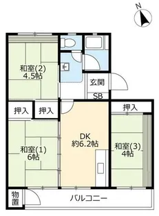 UR鈴蘭台第一【0060408号室】の間取り