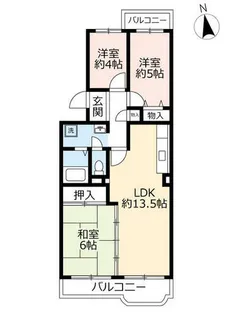 UR一社東【0000511号室】の間取り