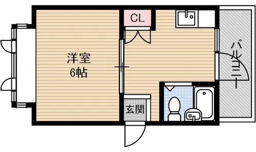 ライフハウスジャニス【1A号室】の間取り