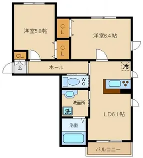 ラフローレ熊取KS【103号室】の間取り