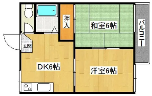 エステート熊取A棟【202号室】の間取り