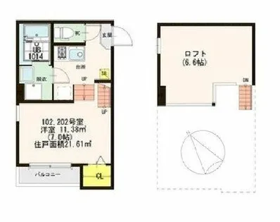 ハーモニーテラス柳堀【1階】の間取り