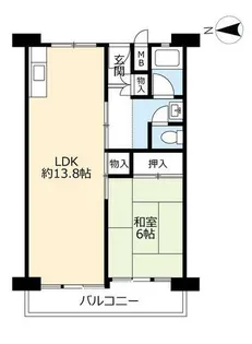 UR南港前【0010614号室】の間取り