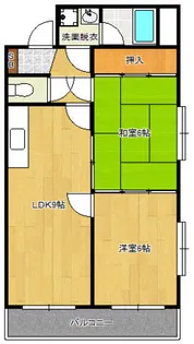 パレスJJ【702号室】の間取り