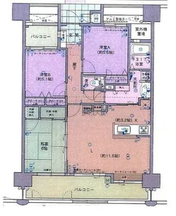 サンライフ大手町 1203号室【12階】の間取り