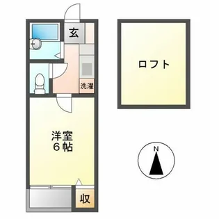 ブーフーウー(BOO.HOO.WOO【102号室】の間取り