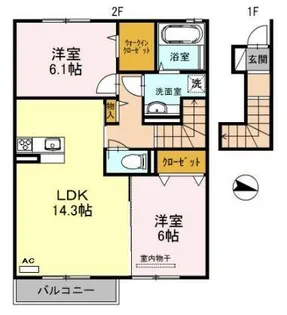 ラフィーネ【2階】の間取り